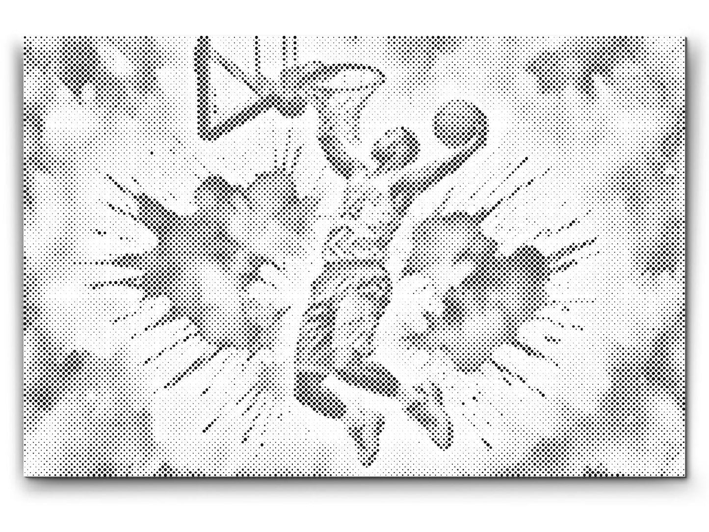 Mal-med-prikker -  Basketball