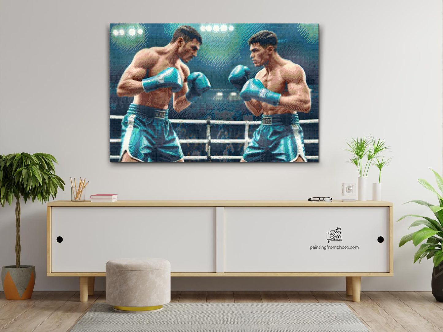 Diamond Painting - Boksere under en kamp
