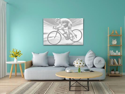 Mal-med-prikker -  Cyklist