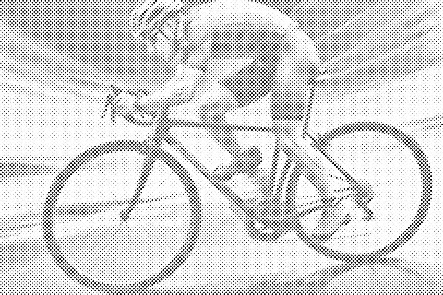 Mal-med-prikker -  Cyklist