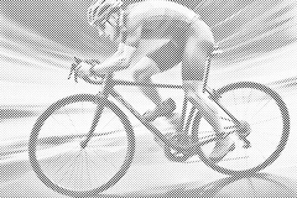 Mal-med-prikker -  Cyklist