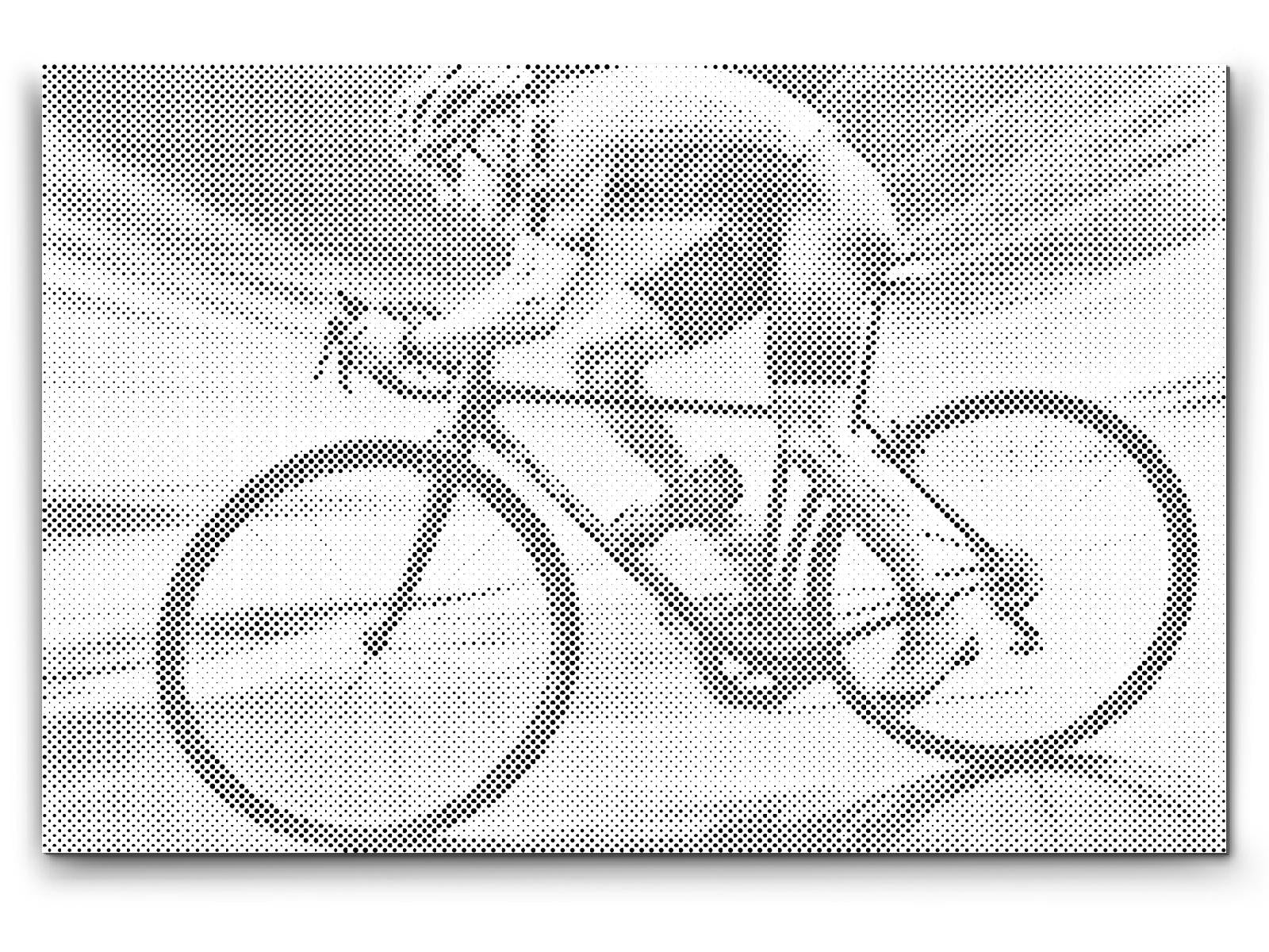 Mal-med-prikker -  Cyklist