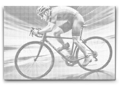 Mal-med-prikker -  Cyklist