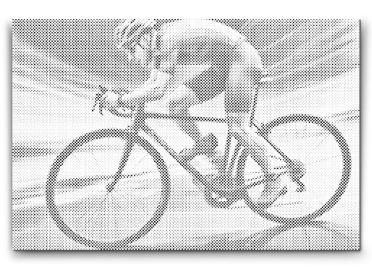 Mal-med-prikker -  Cyklist