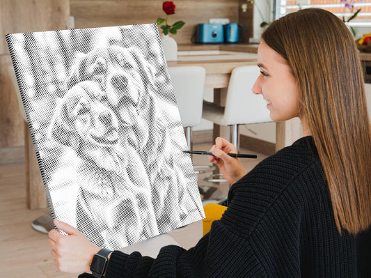 Mal-med-prikker -  Hunde forelskede