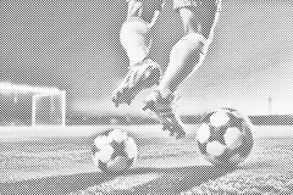 Mal-med-prikker -  Fodbold på banen