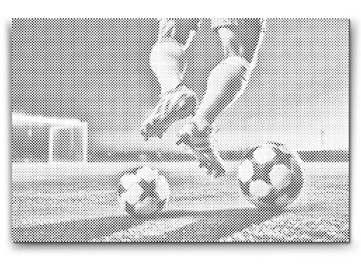Mal-med-prikker -  Fodbold på banen