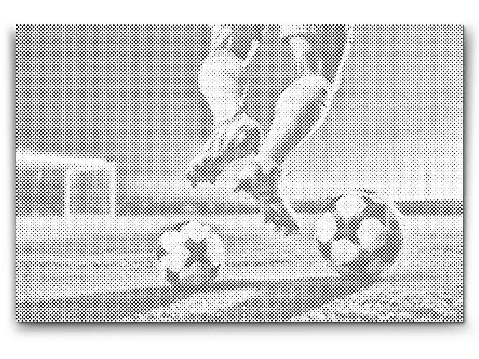 Mal-med-prikker -  Fodbold på banen
