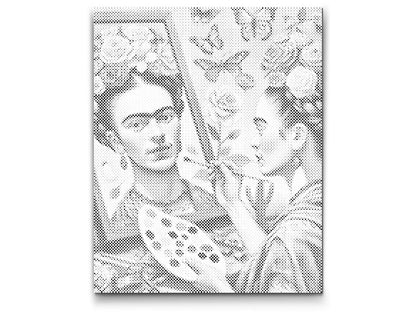 Mal-med-prikker -  Frida Kahlo-maleri