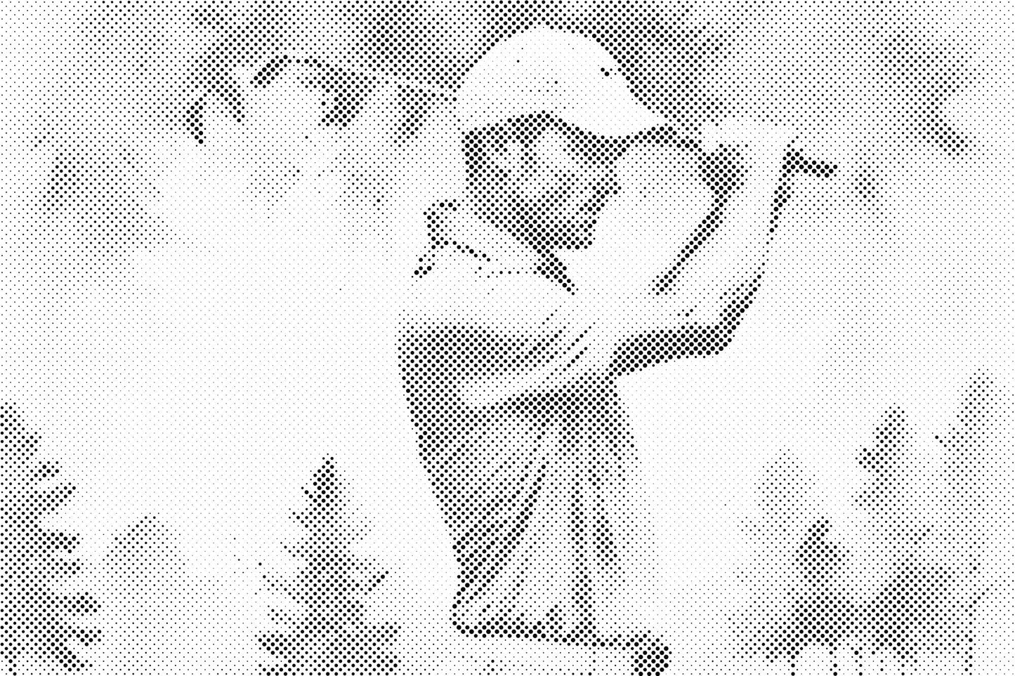 Mal-med-prikker -  Golf