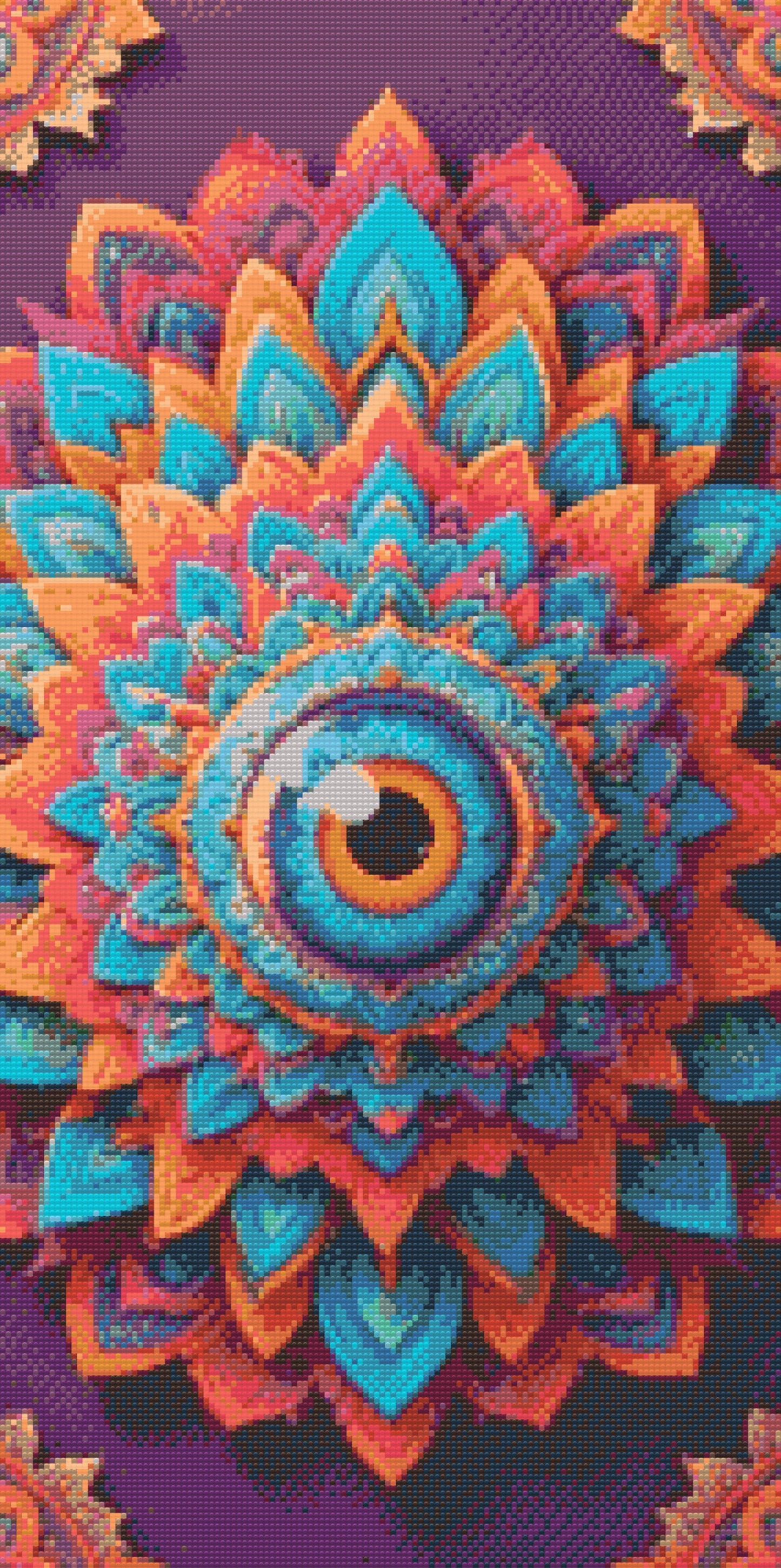 Diamond Painting - Mandala med et blik i midten
