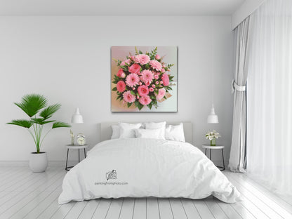 Diamond Painting - Lyserød buket