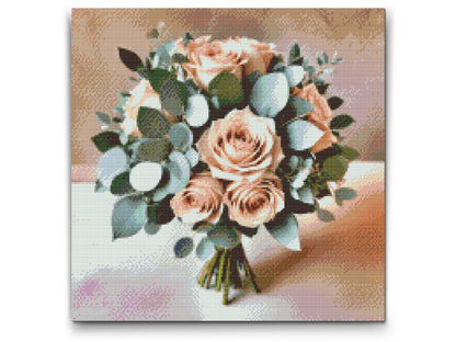 Diamond Painting - Beige buket med eukalyptus
