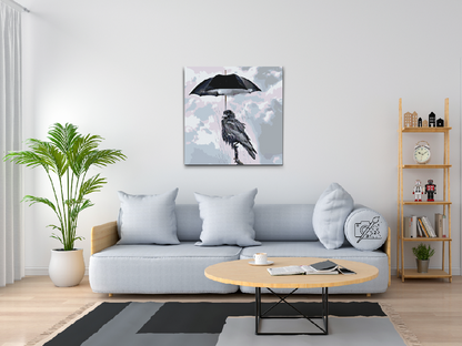 Paint by Numbers - Ravn under en paraply