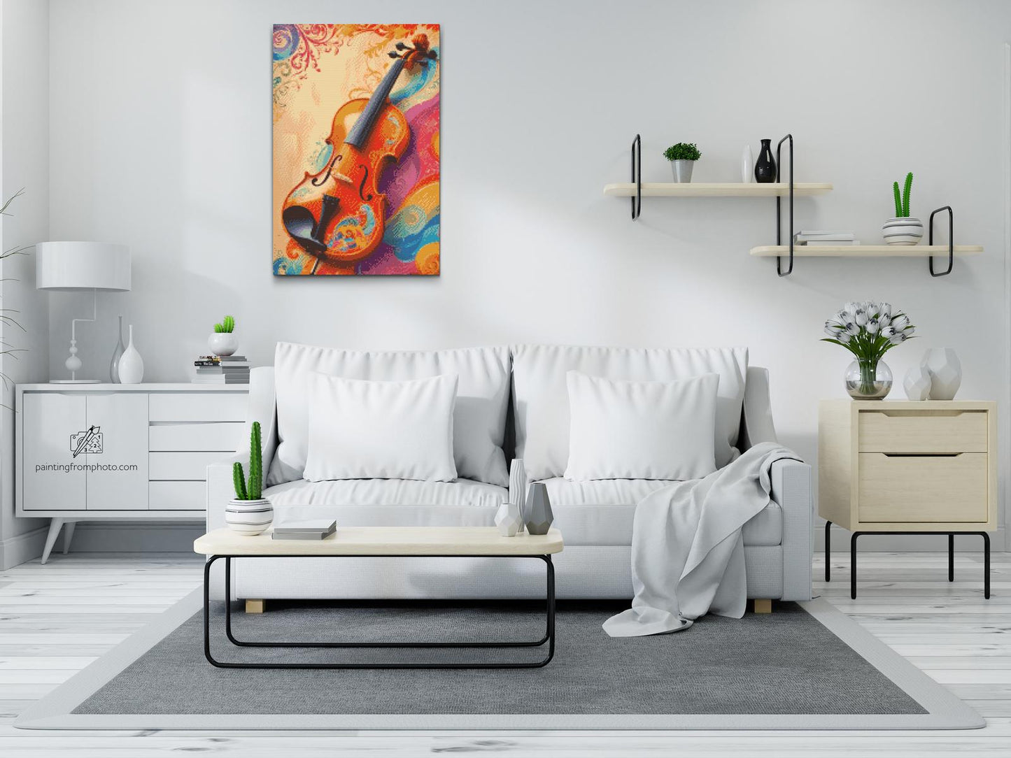 Diamond Painting - Violin i farver