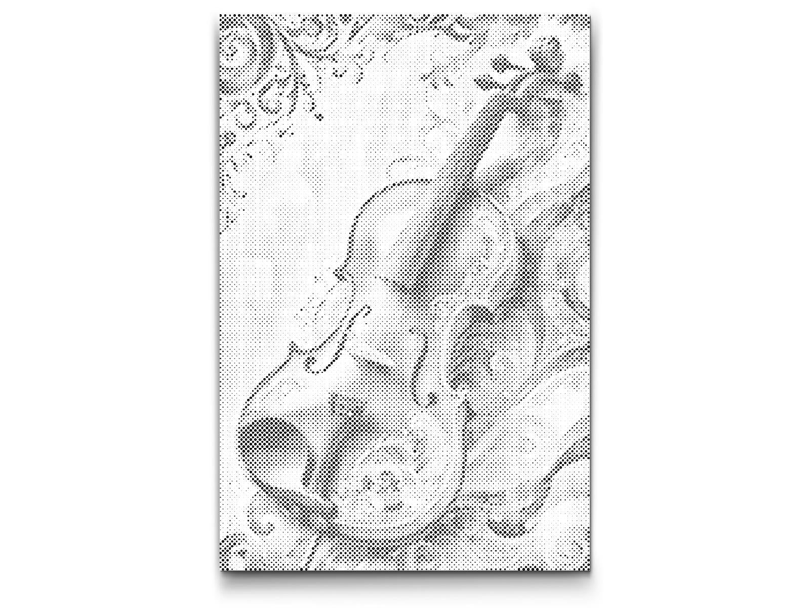 Mal-med-prikker -  Violin i farver