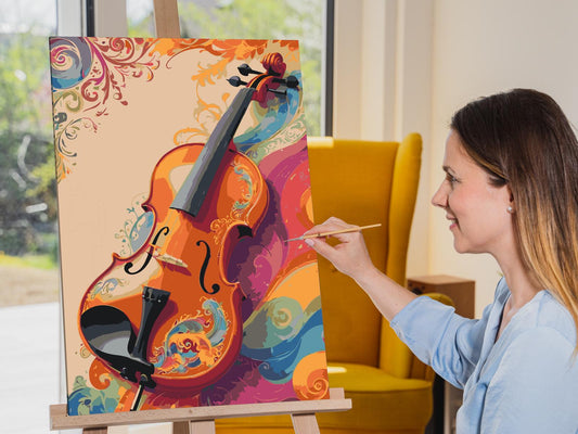 Paint by Numbers - Violin i farver
