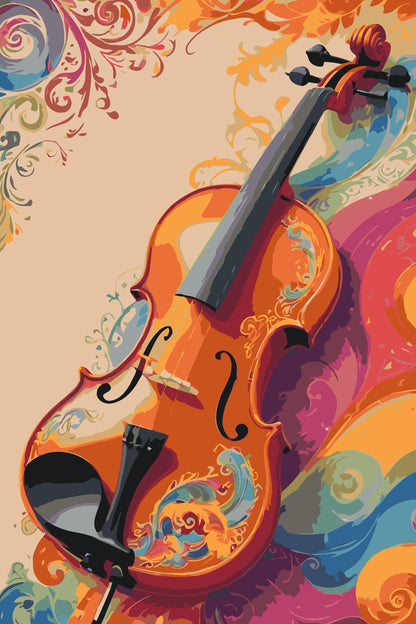 Paint by Numbers - Violin i farver