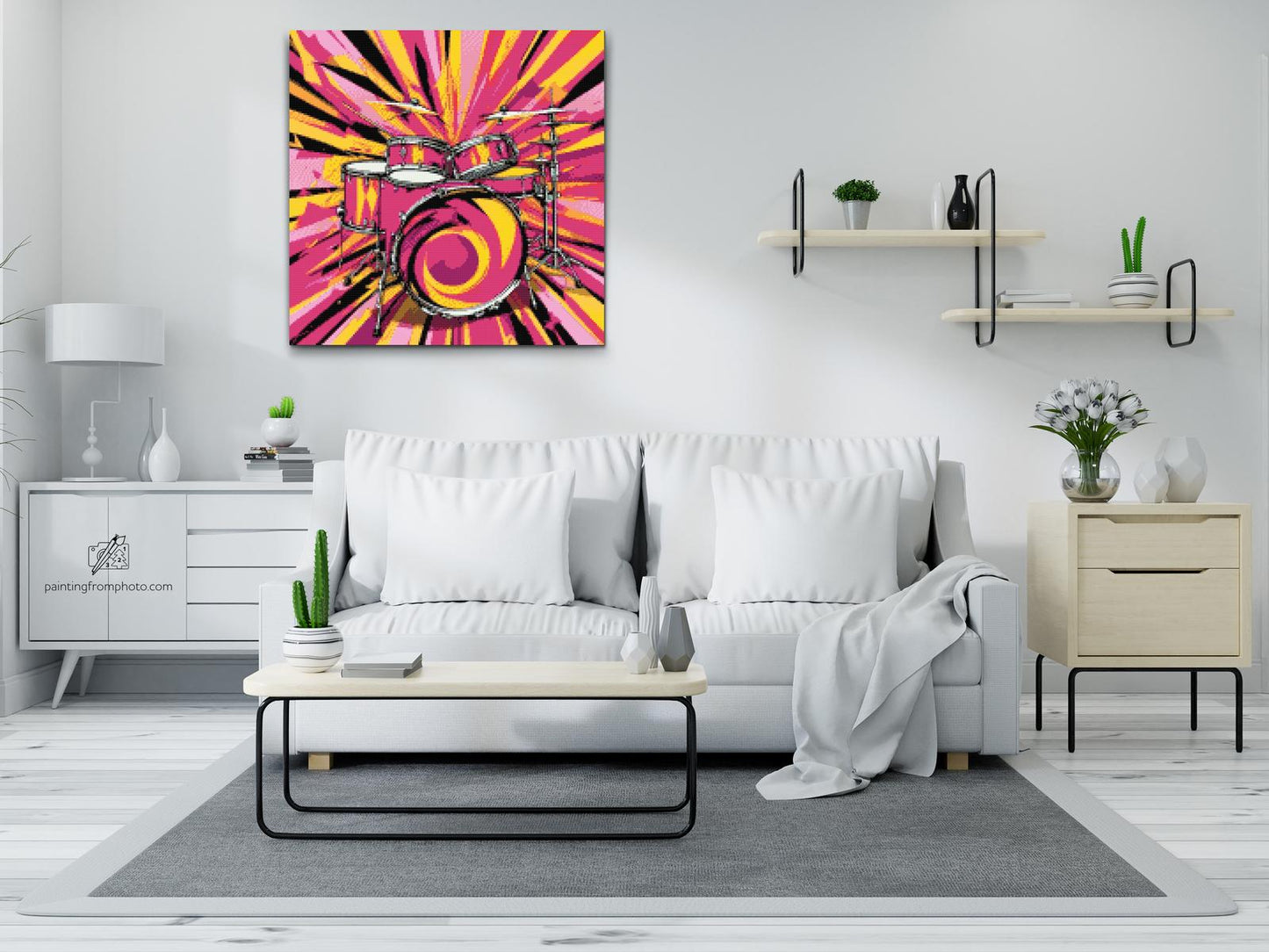 Diamond Painting - Abstrakte trommer