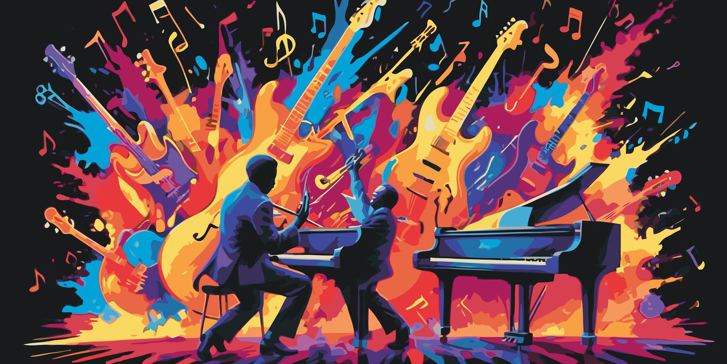 Paint by Numbers - Abstrakte musikere på scenen