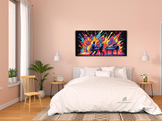 Diamond Painting - Abstrakte musikere på scenen
