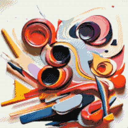 Diamond Painting - Abstrakt akvarelbejdt 3