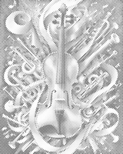Mal-med-prikker -  Abstrakt violin