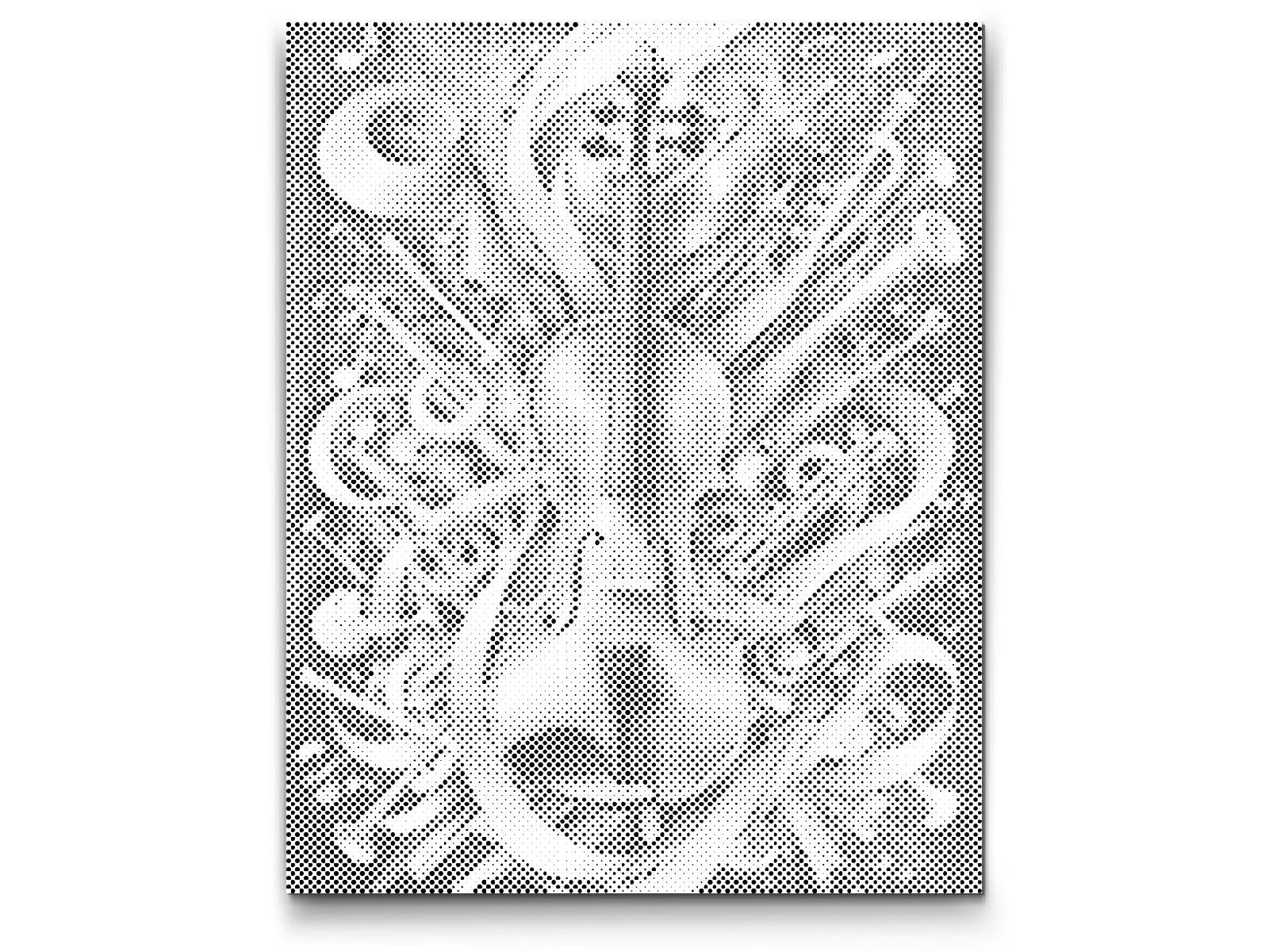 Mal-med-prikker -  Abstrakt violin