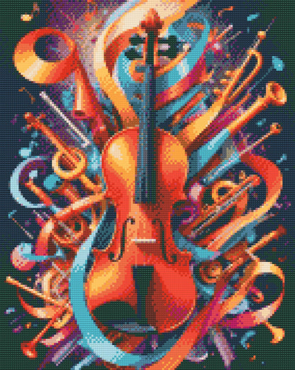 Diamond Painting - Abstrakt violin