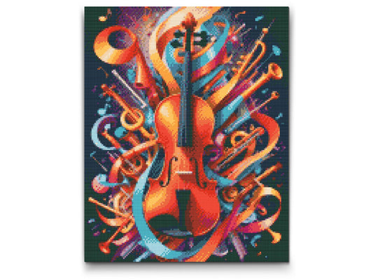 Diamond Painting - Abstrakt violin