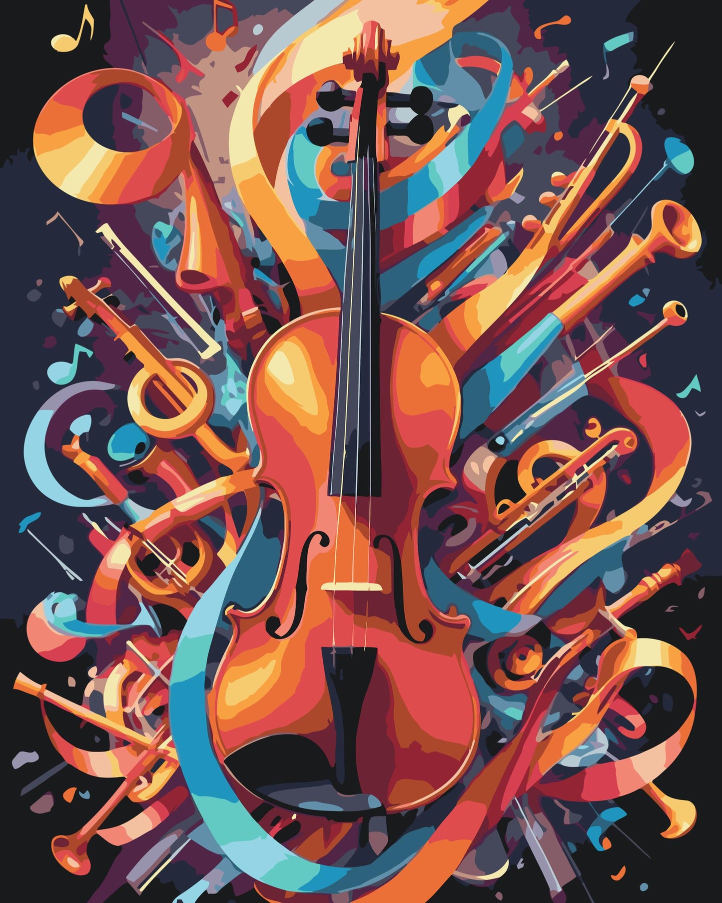 Paint by Numbers - Abstrakt violin