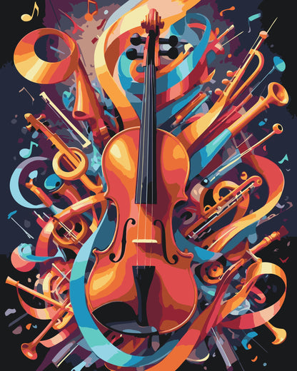 Paint by Numbers - Abstrakt violin
