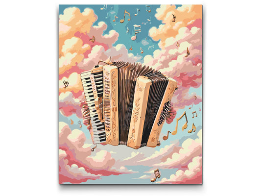 Paint by Numbers - Harmonika på en sky
