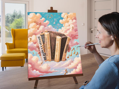 Diamond Painting - Harmonika på en sky