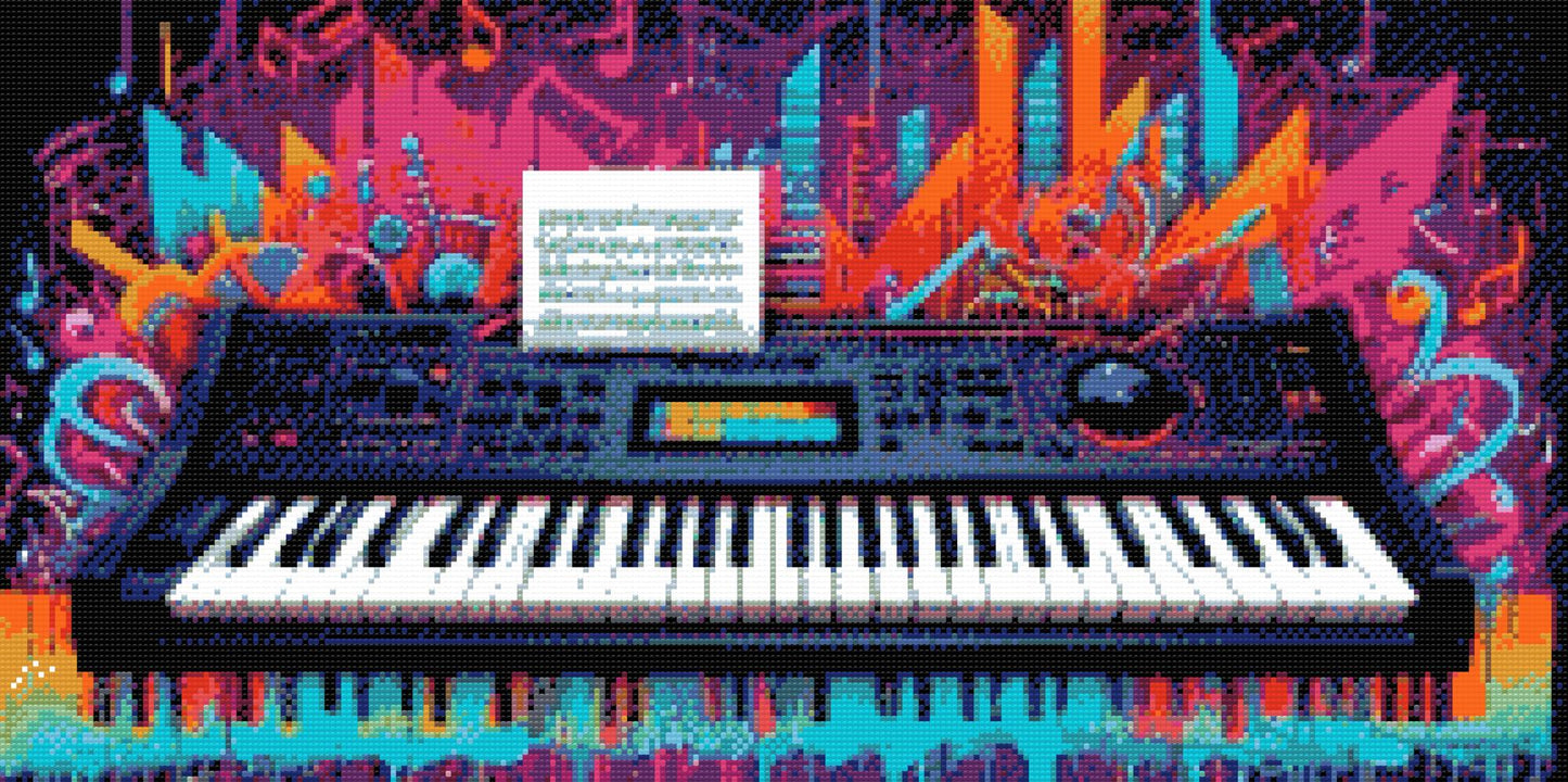 Diamond Painting - Farverige tangenter