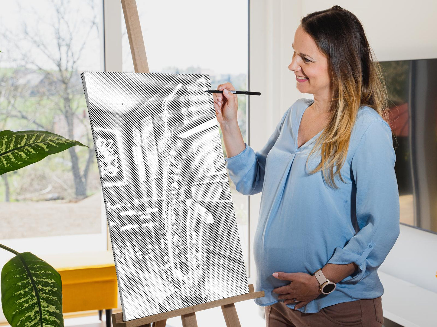 Mal-med-prikker -  Saxofon