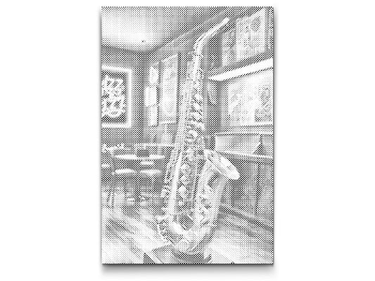 Mal-med-prikker -  Saxofon