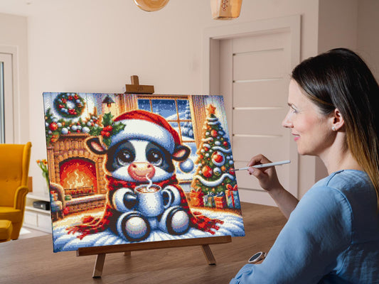 Diamond Painting - Juleko og en kop kaffe