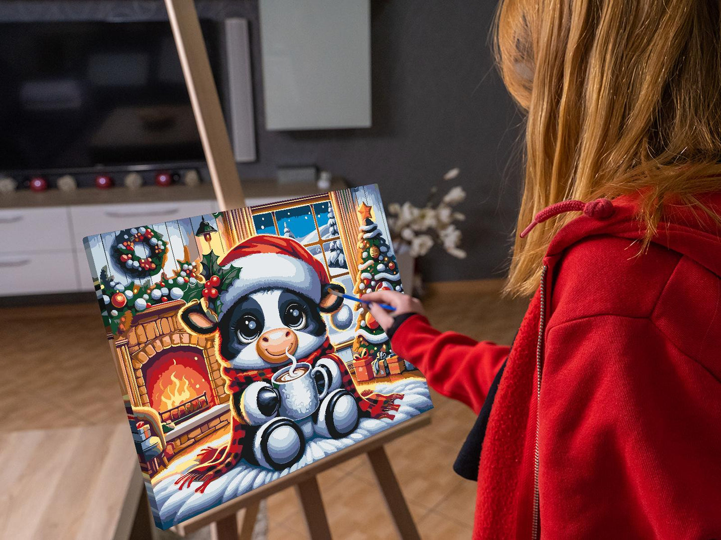 Paint by Numbers - Juleko og en kop kaffe