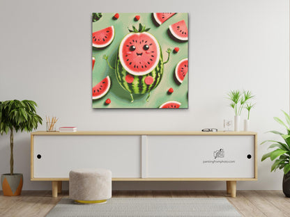 Diamond Painting - Sød vandmelon med ansigt