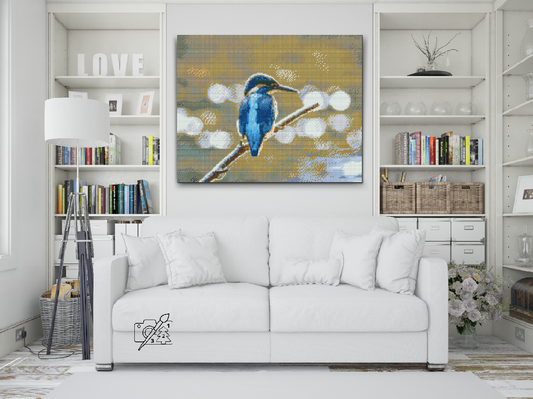 Diamond Painting - Isfugl på grenen