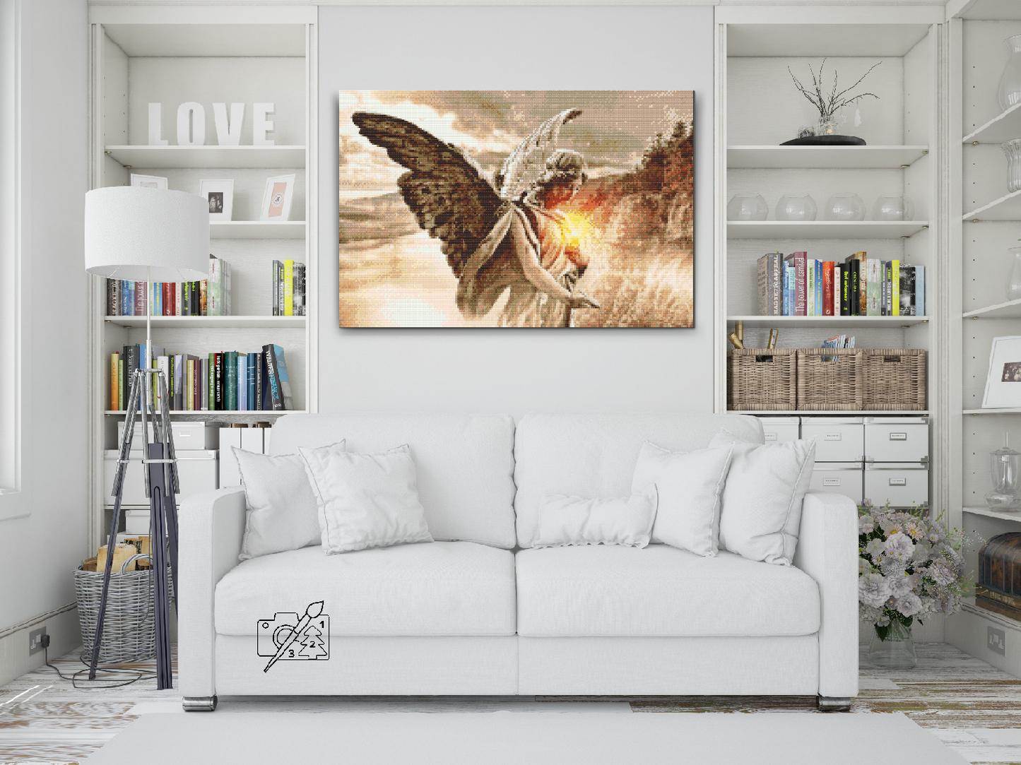 Diamond Painting - Engel med et lys