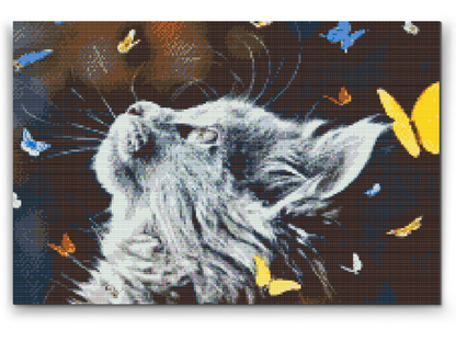Diamond Painting - Killing blandt sommerfugle