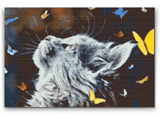 Diamond Painting - Killing blandt sommerfugle
