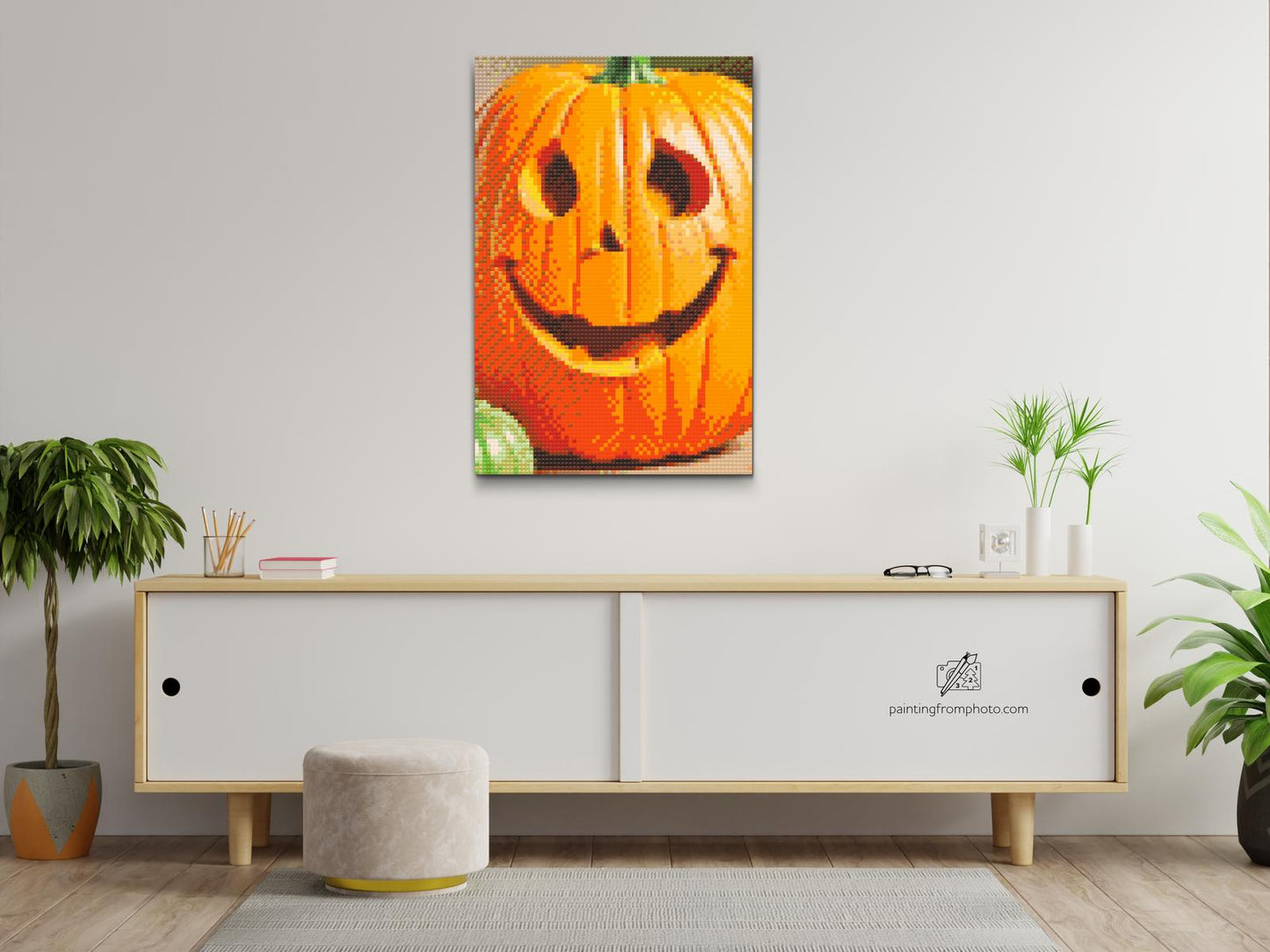 Diamond Painting - Udskåret græskar