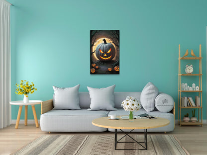 Diamond Painting - Skræmmende græskar i mørket