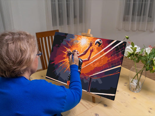 Paint by Numbers - Volleyballspiller