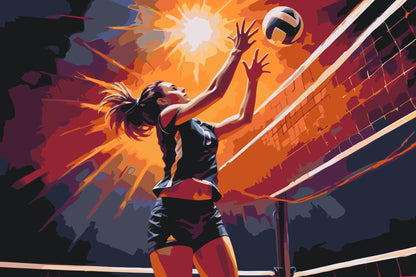 Paint by Numbers - Volleyballspiller