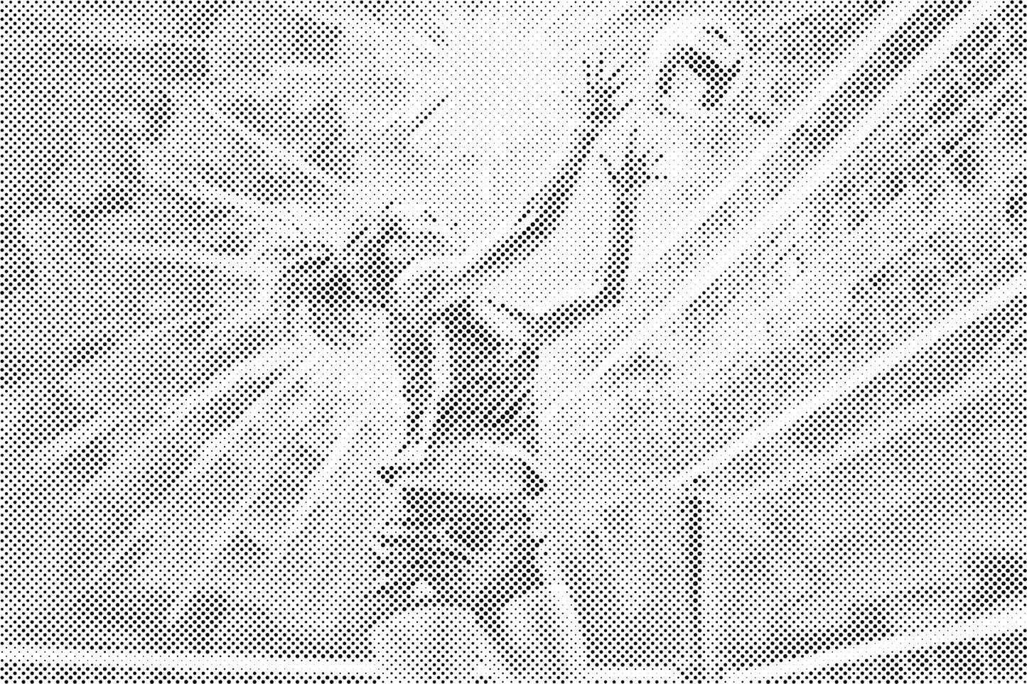 Mal-med-prikker -  Volleyballspiller