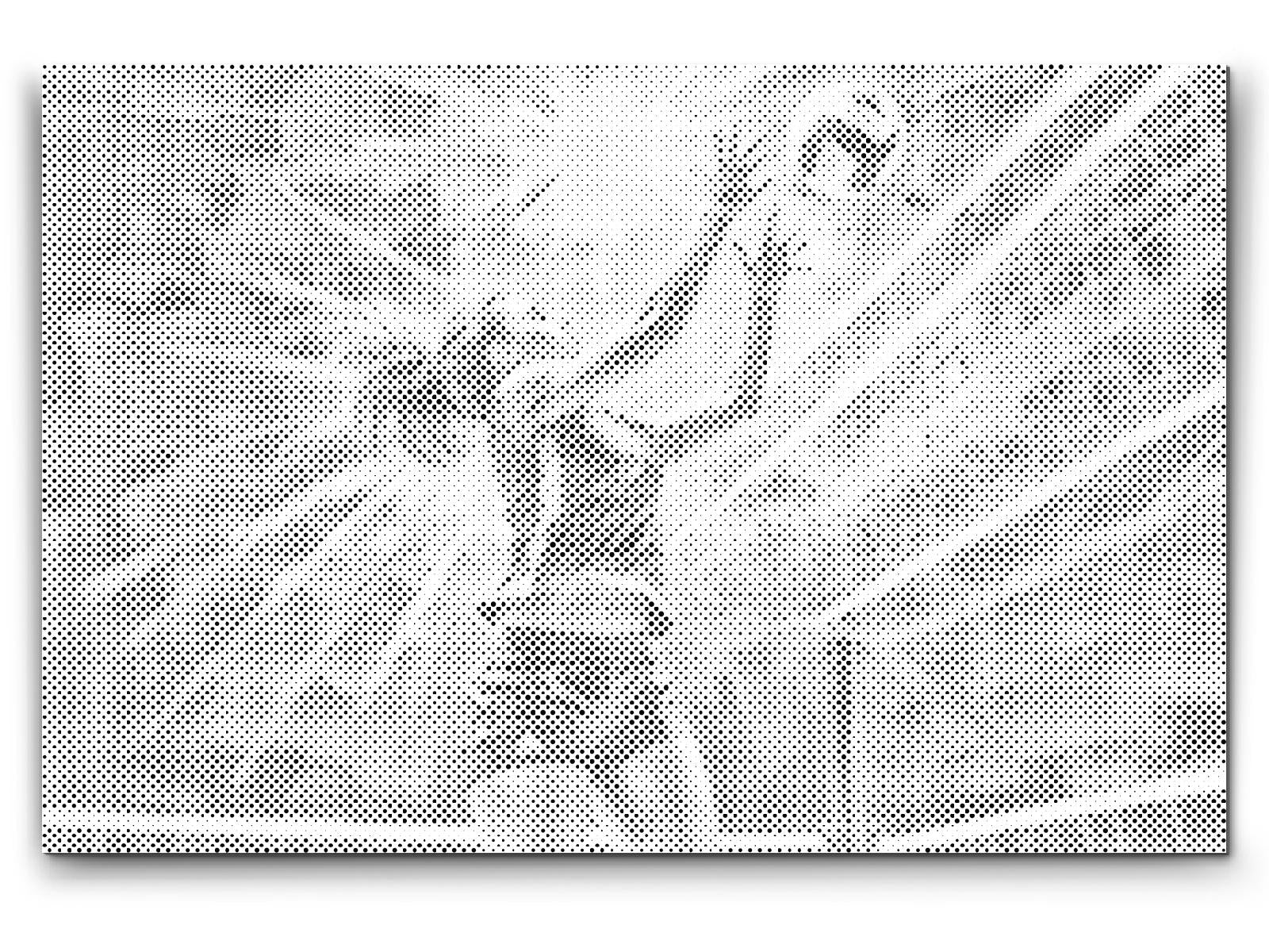 Mal-med-prikker -  Volleyballspiller